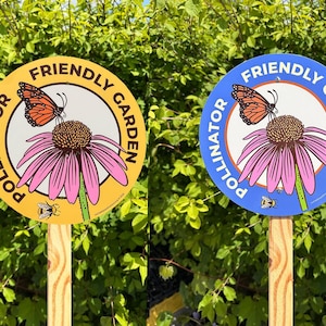Butterfly Garden Sign: Pollinator-Friendly Aluminum Wildflower Marker