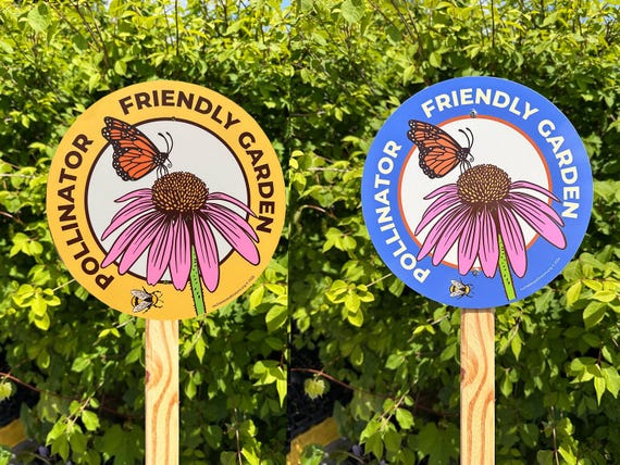 Butterfly Garden Sign: Pollinator-Friendly Aluminum Wildflower Marker