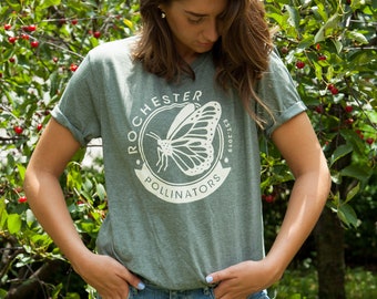 Rochester Pollinators Shirt, Save The Pollinators, Butterfly T-Shirt, Monarch Conservation Tee, City Of Rochester Michigan Top