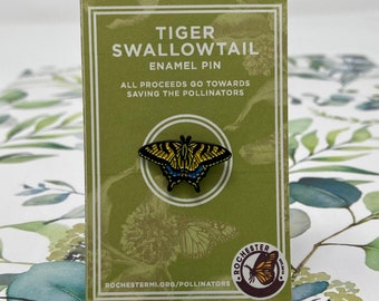 Yellow Butterfly Enamel Pin, Tiger Swallowtail Pin, Tiny Butterfly Brooch, Small Memorial Pin, Gift Under 15, Gardener Gift For Nature Lover