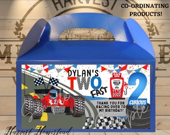 Racing Car Birthday Goody Boxes: Two Fast Party Favors