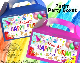 PURIM, Bakery Box, Treat Box, Candy Box, Goody Loot Boxes, Favors