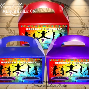 Trampoline Park Birthday Party, JUMP Birthday, Goody Box, Loot Box,  Favors