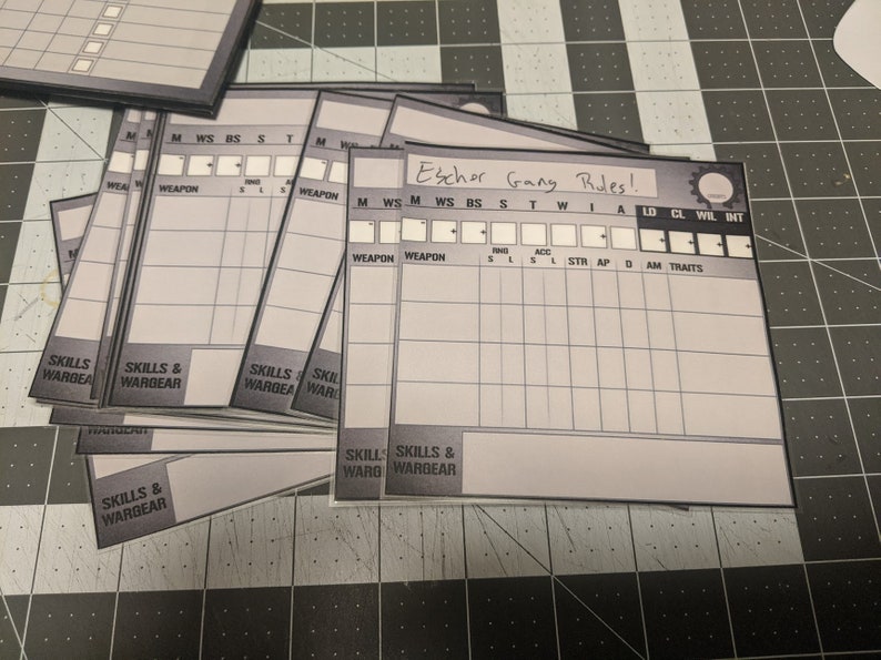 Deluxe Warhammer 40k Necromunda Reusable Hardbound Gang Roster - Etsy