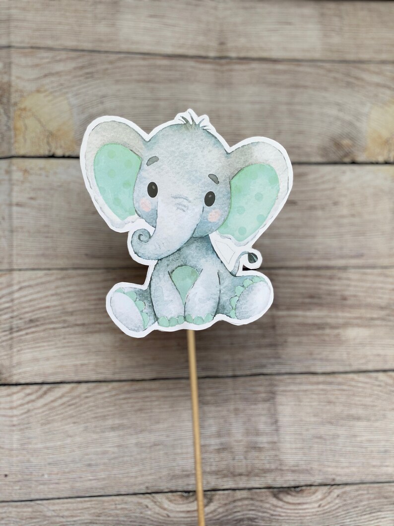 Mint Elephant Green Baby Elephant Baby Shower Elephant | Etsy