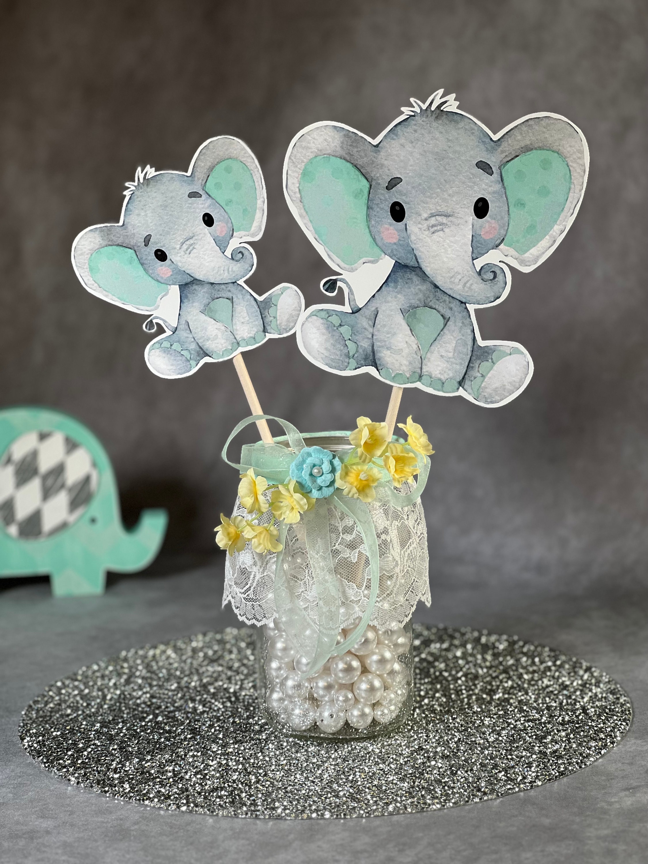 Blue Centerpiece Ideas Diy Elephant Baby Shower Centerpieces Hushee 12 Sets Baby  Shower Flower Centerpieces For, image size:2250x3000