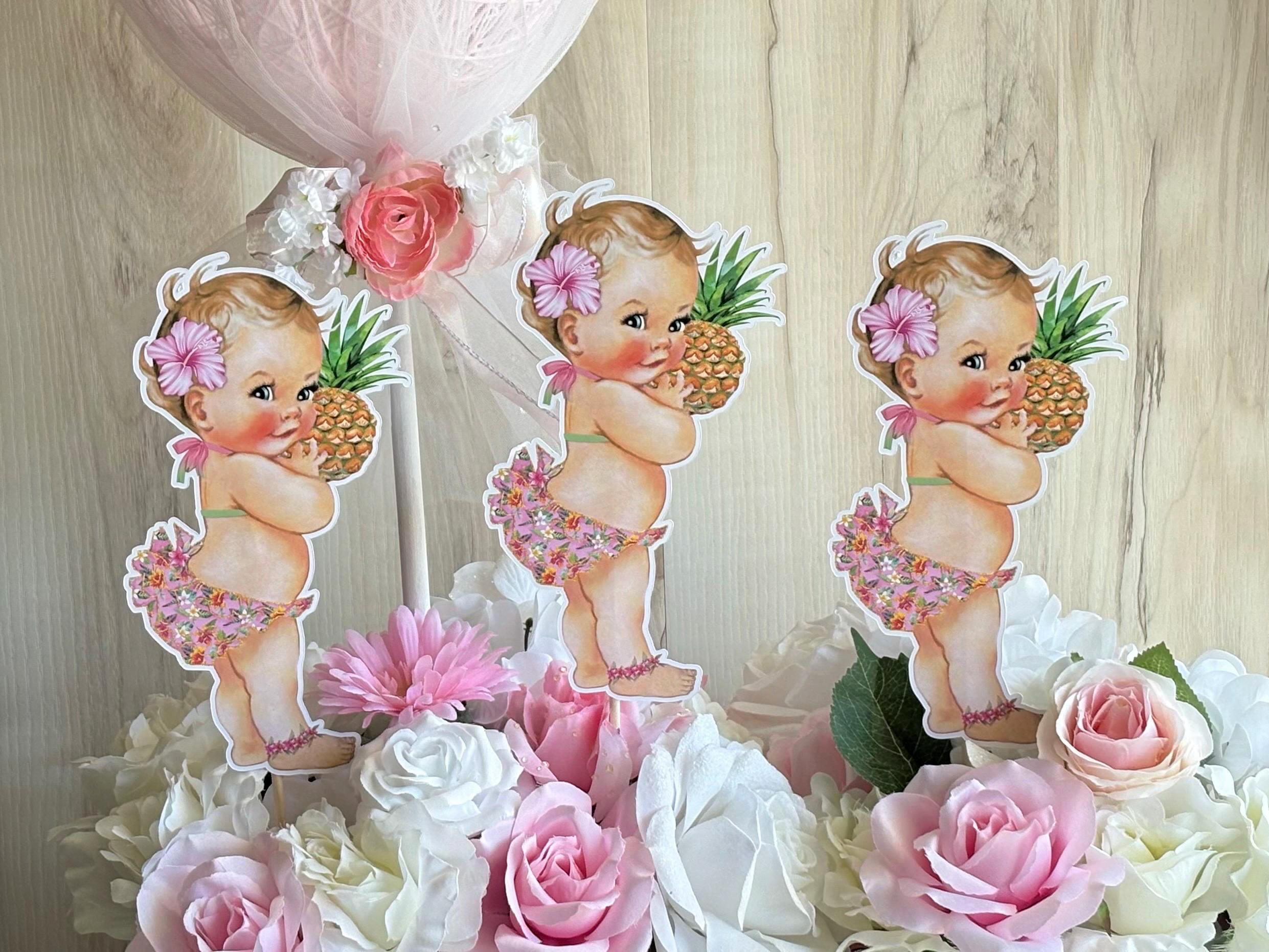 Hibiscus Aloha Baby Girl Cutouts: Hawaiian Luau Centerpiece - Etsy