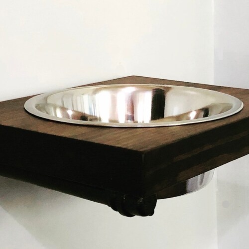 Yeti Wall Mounted Raised Dog Bowl Stand Elevated Floating Etsy