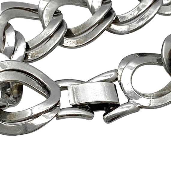 1980s Maxi Links Chunky Chain Bracelet, Stainless… - image 7