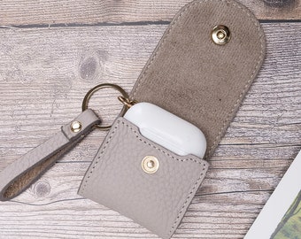 Leather AirPods Case, Custom Leather Case for Apple AirPods 1 & 2, Earphones Case, Traveling Headpones Holder, Personalize AirPods