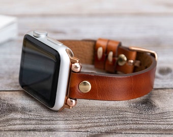 Leather Slim Apple Watch Band 38mm 40mm 41mm women, apple watch straps 42mm for apple watch series 7 6 5 4 3 SE, iwatch band woman bracelet