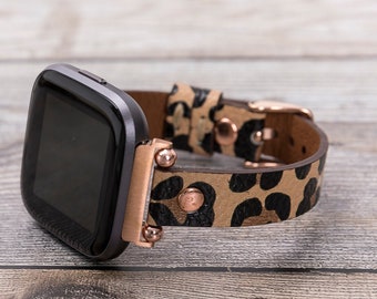Fitbit Versa 2 leren horlogeband, roségouden Fitbit Versa, slank leren Fitbit Versa Lite-horloge voor dames, Fitbit Versa-band, cadeau voor haar