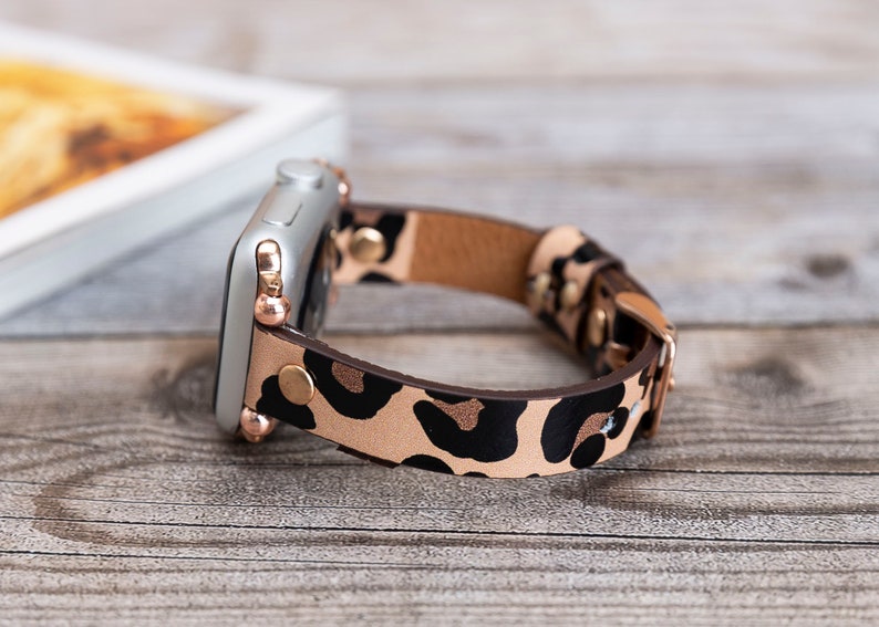 Leopard Apple Watch Band Women 38mm 40mm 42mm 44mm Leopard Etsy