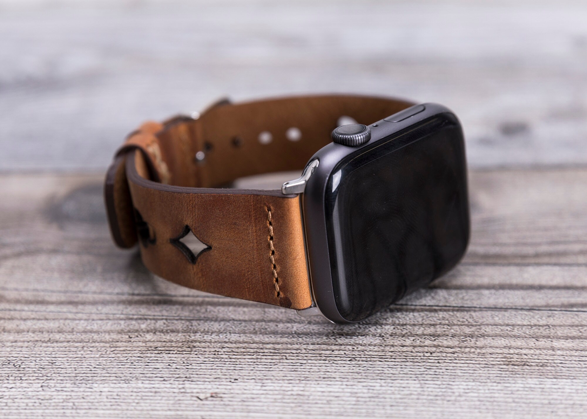 Genuine Brown Leather Apple Watch Band 42mm 38mm 40mm 44mm | Etsy