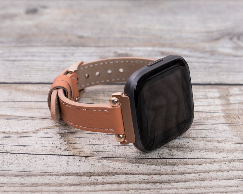 Fitbit Versa 2 Leather Watch Band Rose Gold Fitbit Versa | Etsy