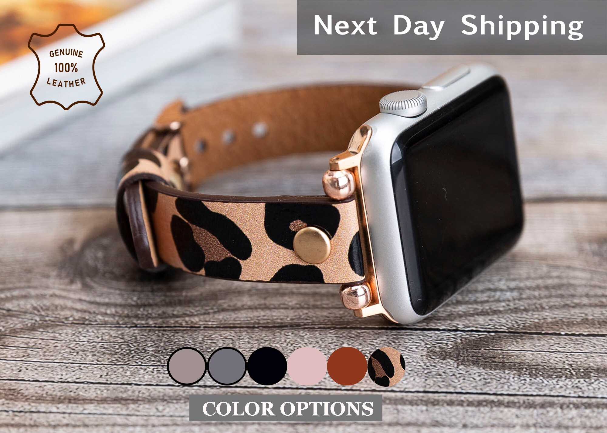 Slim Apple Watch Leather Band Women 38mm 40mm 41mm 42mm 44mm 45mm ...