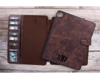Étui personnalisé en cuir pour iPad Pro 11 avec porte-stylo