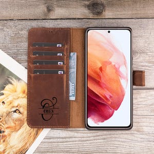 Capa de couro Samsung Wallet S25 Ultra, capa de couro Galaxy S24, capa personalizada S25 Plus, capa S24, capa personalizada S23, S22 Plus, capa S22
