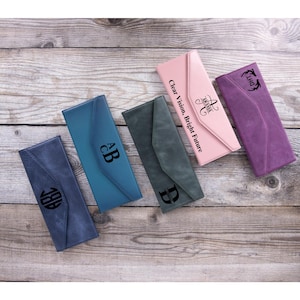 Leather Glasses Case with Magnetic Closure and Hard-Shell, Custom Sunglasses Sleeve, Engraved Glasses Protector, Personalized Eyewear Pouch