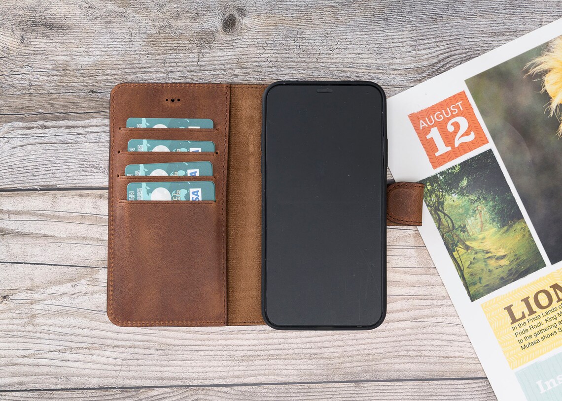Leather Iphone X Case Personalized Detachable Iphone Etsy