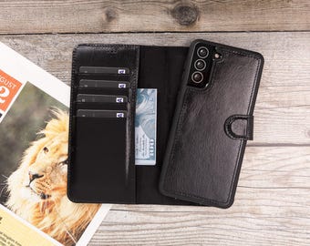 Personalized Leather Samsung Galaxy S25 Ultra Wallet Case, RFID Blocking