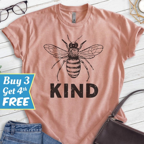 Bee Kind T-shirt, Unisex T-shirt, Cute Animal Shirt, Bee Shirt, Insect Shirt, Funny Animal Shirt, Pun Shirt