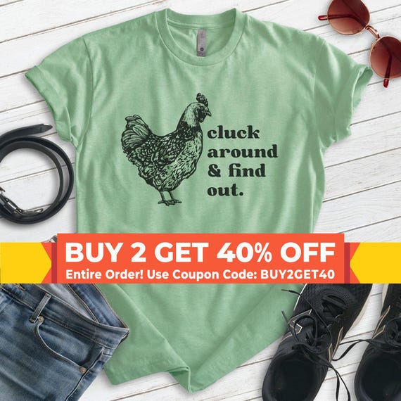 Cluck Around And Find Out Chicken Shirt, Unisex T-shirt, Chicken Shirt, Rooster Shirt, Farm Animal Shirt, Funny Animal Shirt, Pun Shirt