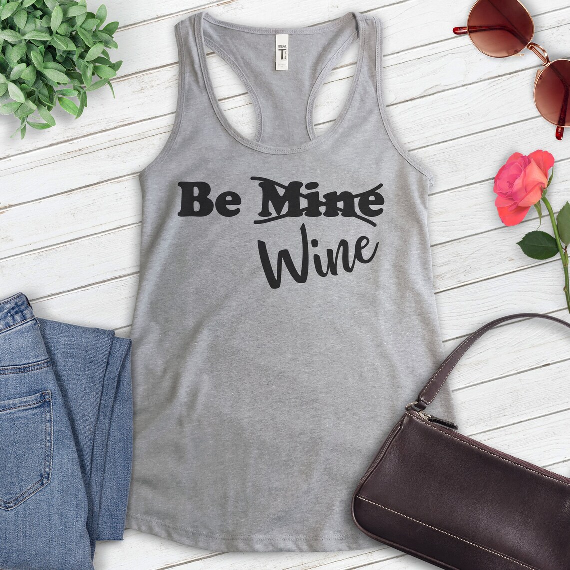 Be Wine Tank Top Ladies Racerback Wine Tank Top Funny Wine | Etsy