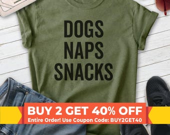 Chemise collations pour la sieste chien, T-shirt unisexe, chemise vin, chemise maman chien, chemise amoureux des chiens, chemise dame chien