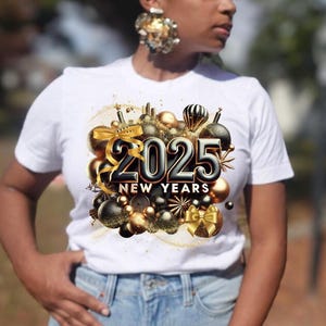 New Year’s 2025 PNG Digital Download | High-Quality New Year Sublimation Design