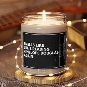 Personalized Penelope Douglas Gift Candle, Smells Like She's Reading Penelope Douglas Again Candle, Bookish Candle, Dark Romance Lover