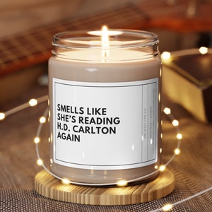 Personalized HD Carlton Gift Candle, Smells Like She's Reading Haunting Adeline Again Candle, Dark Romance Merch, Cat and Mouse
