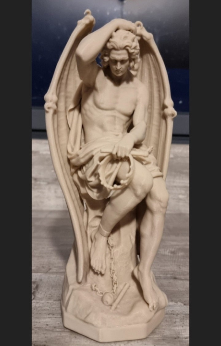 Lucifer Sculpture Original Replica Hand Carved Marble Statue - Etsy
