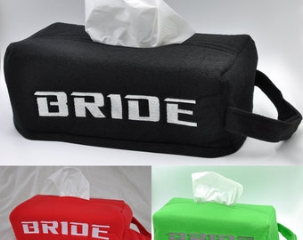 One (1 Piece) Bride Racing Embroidery Car Seat Tissue Box Cover Holder Case