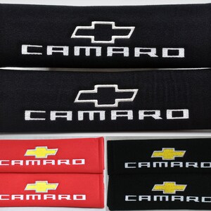 2 pezzi (1 PAIO) Chevrolet Chevy Camaro Logo Ricamo Copricintura di Sicurezza Cuscino Imbottitura per Spallacci