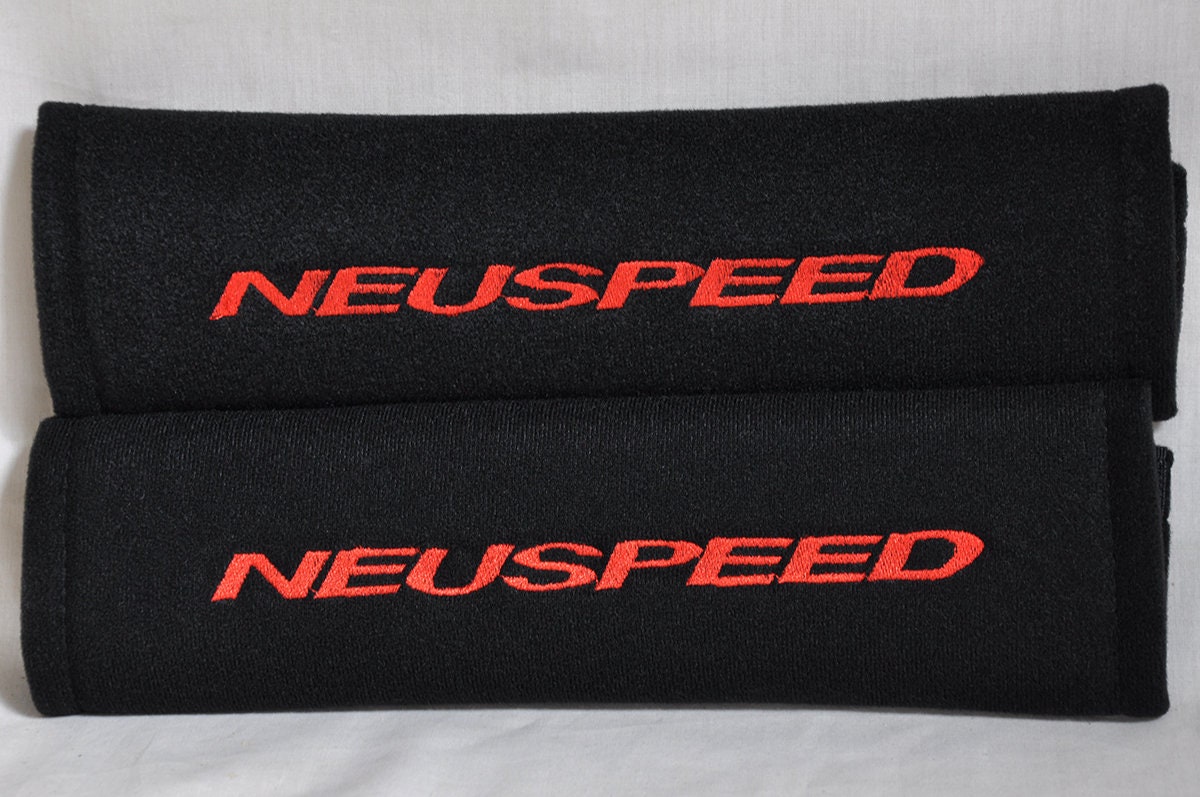 2 Pieces 1 PAIR Neuspeed Logo Embroidery Seat Belt Cover Cushion Shoulder  Harness Pad 