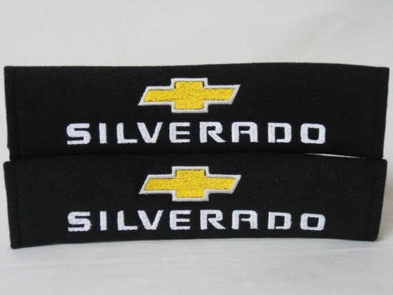 2 Pieces 1 PAIR Chevrolet Chevy Silverado Embroidery Seat Belt Cover Cushion Shoulder Harness Pad Etsy UK