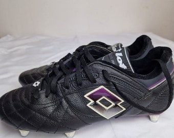 Lotto soccer shoes vintage 80s-90s leather boots cleats Size EU39