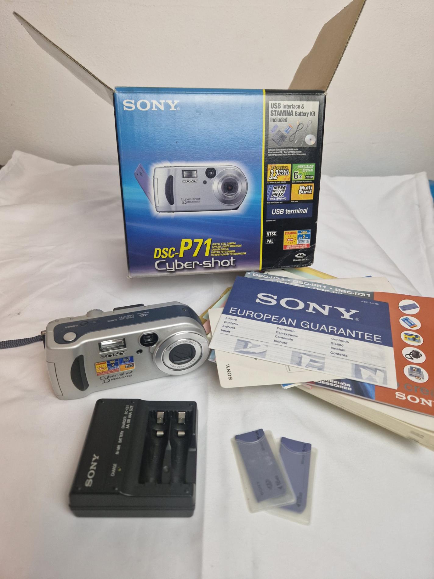 Vintage Sony Cyber-shot DSC-P71 3.2MP Digital Camera, 3X Optical