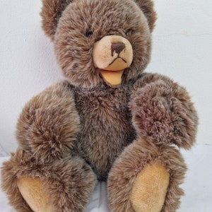 Hermann Teddy bear Germany 1960&#39;s vintage open mouth bear plush toy retro