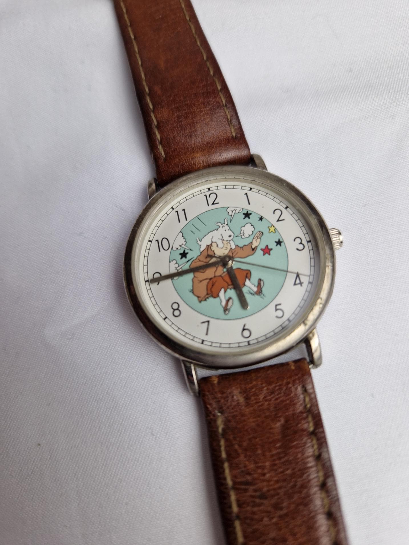 美品〈TINTIN タンタンの冒険 腕時計 スクエア型 2005年フランス製