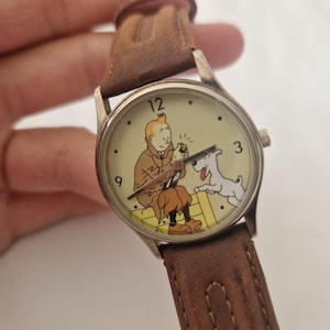 Vintage Tintin Milou Watch LTD Edition Working Citime Herge 90s