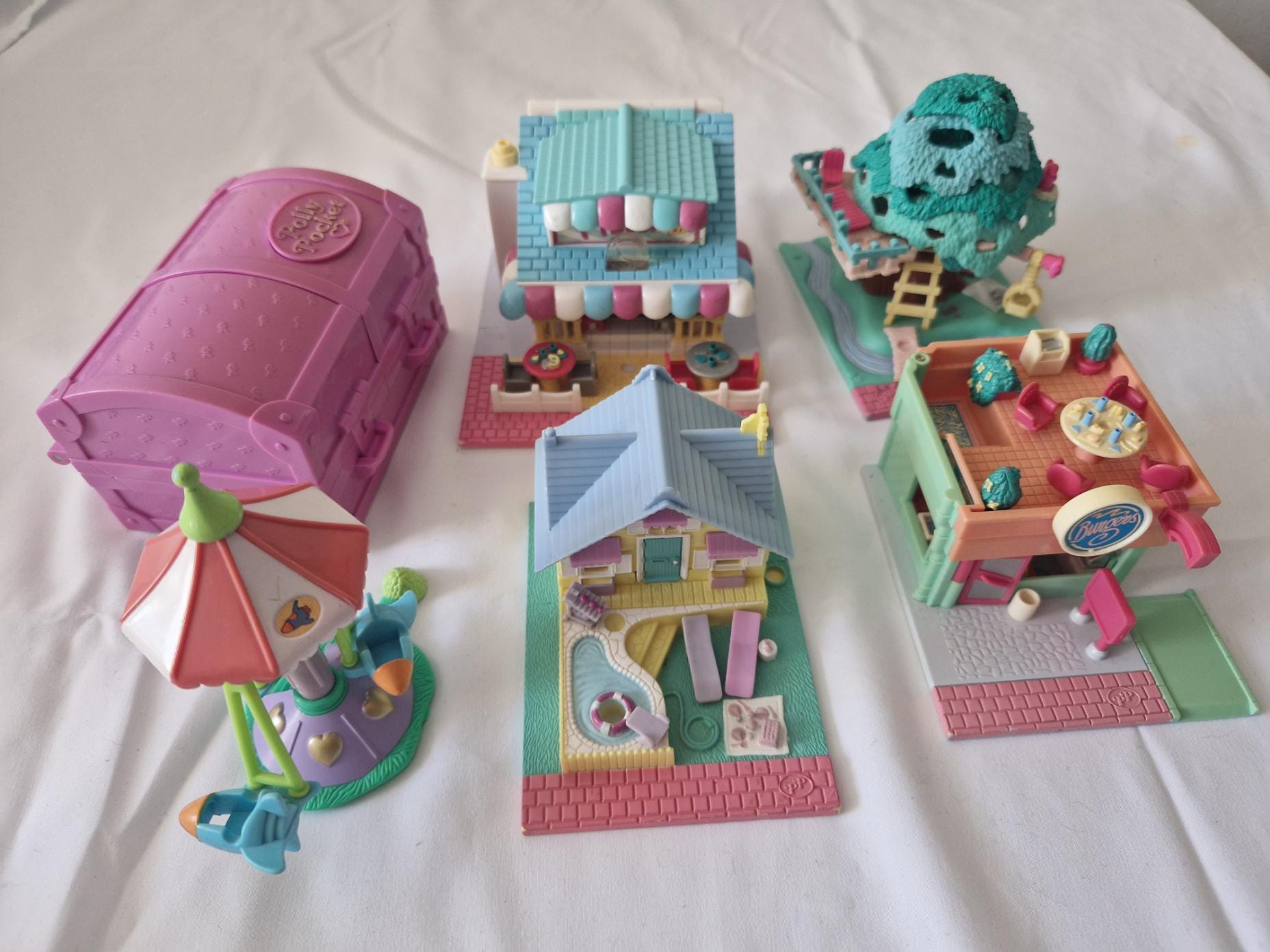 Carte Polly Pocket PollyVille Vintage Mattel - 60 X 90 Cm, Décor De Jeu