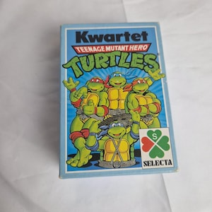 Vintage TMNT Teenage Mutant Ninja Turtles Go Fish Game Quartet Card Game 1990 Teenage Mutant Hero Turtles