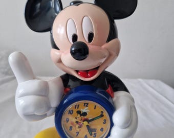 Orologio da camino con sveglia RHYTHM Ipc MICKEY Mouse Xxl Vintage (LEGGI)