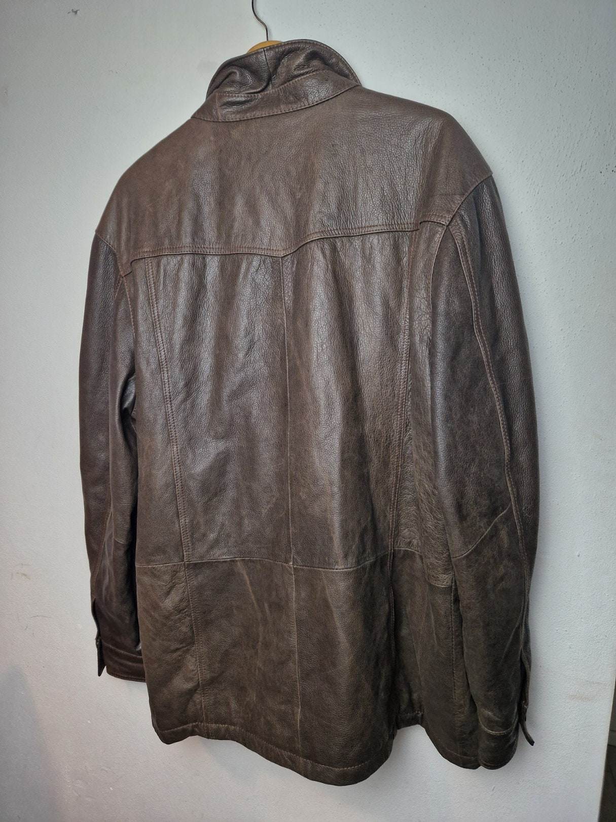Buy Engbers Leather Jacket Size L Vintage Real Leather Online in India Etsy
