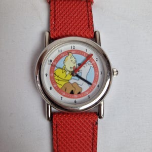 Vintage Tintin Milou Watch LTD Edition Working Citime Herge 90s