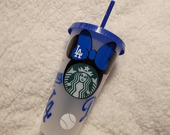 24oz Venti Dodgers Minnie Mouse Cold Cup