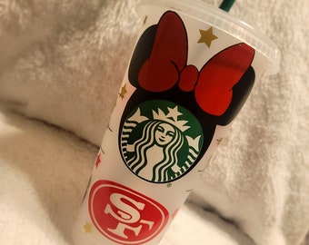 49ers Niners 24oz Custom Starbucks Tumbler Minnie