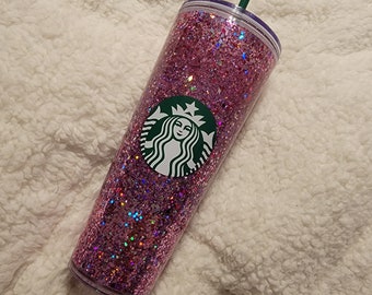 Pink Starbucks Snowglobe Tumbler
